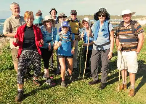 Trail group photo with Amelia